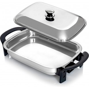 Electric frying pan bowl lift handle