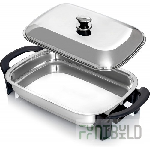 Electric frying pan bowl lift handle