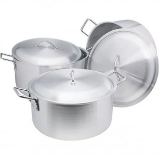 Saucepan (aluminum) 3.0 l, with 2 aluminum handles art. 1030, pack. 12 pcs.