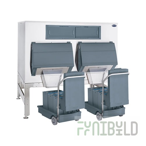 Follett DEV4600SG-72-ICS125L 72 Inch Ice Bin Shuttle System with Polyethylene Carts