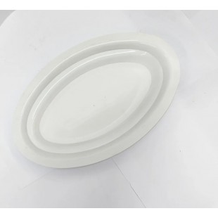 Stanton Trading STSC-14 12-5/8 Inch Oval Platter Scalloped Edge Ceramic American White Stanton Trading STSC-14 12-5/8 Inch Oval Platter Scalloped Edge Ceramic American White