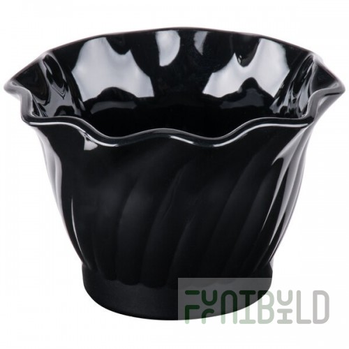 Cambro SRB5CW110 5 Oz Swirl Bowl Black Camwear Polycarbonate - 24 Packs