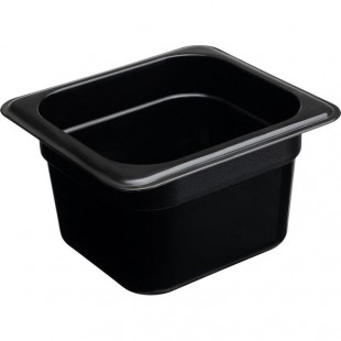 Gastronorm container without lid p/p GN 1/6, H-100, 176x162x100mm, (plastic, black) 422102013, in a pack of 12 pcs.