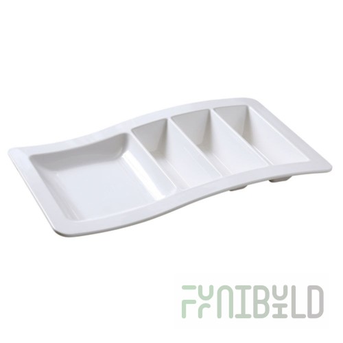 Yanco CAT-5022 22 Inch Oblong Catering Platter Dishwasher Safe Melamine White