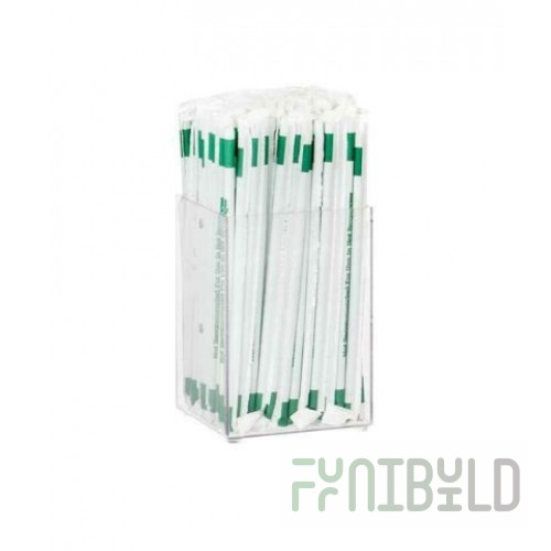 Dispense Rite MSH-1 4 Inch Straw Holder Modular Acrylic Clear
