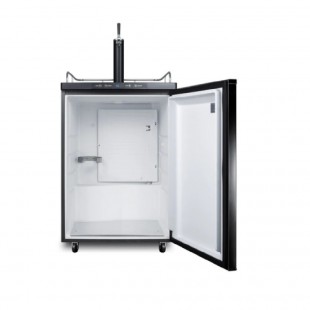 Summit SBC635MBK 24 Inch Draft Beer Cooler Indoor Freestanding Black Cabinet