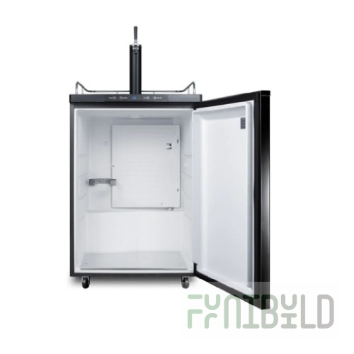Summit SBC635MBK 24 Inch Draft Beer Cooler Indoor Freestanding Black Cabinet