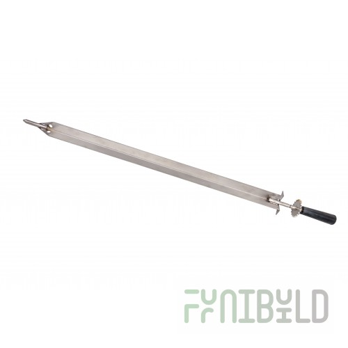 Optional 43 Inch Prongless V-Shaped Skewer for 48195 - Durable Stainless Steel, Omcan 48193