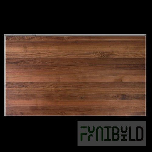 John Boos WALKCT14438-V 144 Inch Kitchen Countertop Full Length Edge Grain Walnut with Varnique Finish