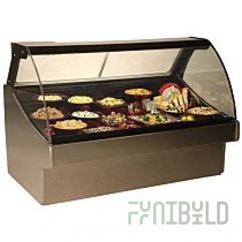 Structural Concepts GLDS12R 146 Inch Refrigerated Deli Display Case Stainless Steel with Curved Glass