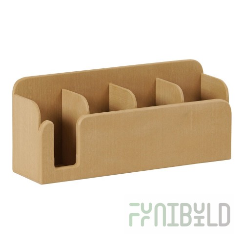 Cal-Mil Renew Faux Wood 4-Compartment Cup / Lid Organizer 23428-122