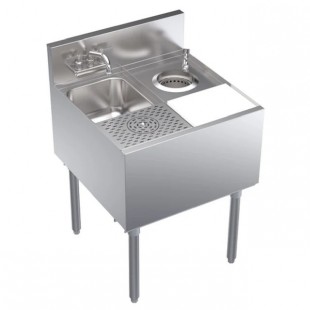 Krowne KR24-MS24 24 Inch Royal Series Underbar Speed Station Sink Unit with Faucet