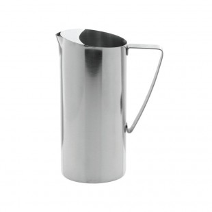 Service Ideas SB-24 1.9 Liter Without Ice Guard Silicone Handle Brushed Stainless Steel Pitcher