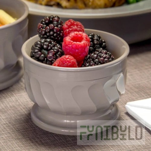Dinex DX330031 Turnbury 9 oz. Latte Insulated Bowl with Pedestal Base - 48/Case