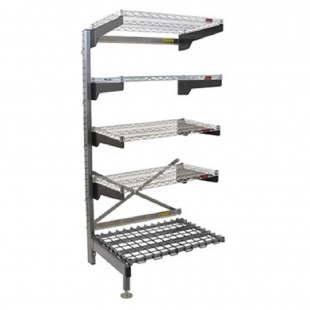 Eagle DS4-P74-2448Z 48 Inch Starter Unit 4-tier Dunnage Shelf Zinc Finish