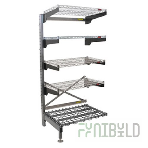 Eagle DS4-P74-2448Z 48 Inch Starter Unit 4-tier Dunnage Shelf Zinc Finish