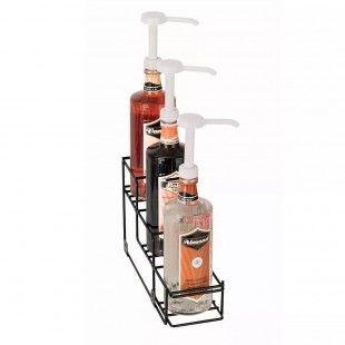 Dispense Rite WR-BOTL-3 4-1/4 Inch Bottle Organizer Wire Rack Countertop Black