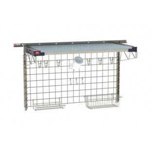 Metro SW-1848S4-30-SINK SmartWall Life Complete Kit For Sinks One-shelf Type 304 Stainless Steel Components: Wall Track
