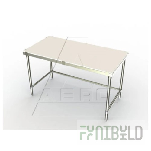 AERO Manufacturing 4TGB-2496 96 Inch Economy Work Table Stainless Steel Top with Adjustable Undershelf