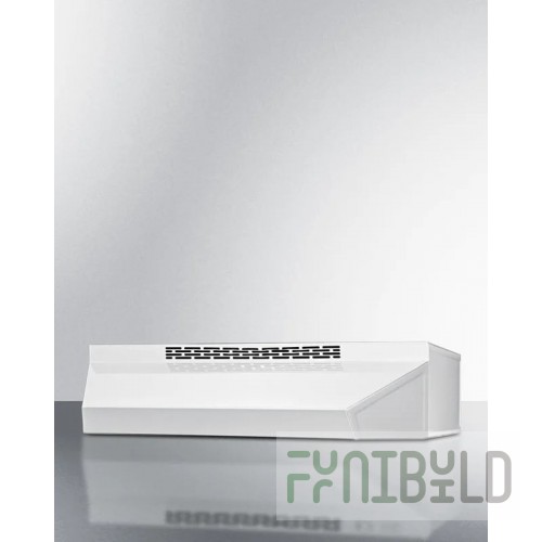 Summit ADAH1720B 20 Inch Exhaust Hood Ductless Recirculating Aluminum Black