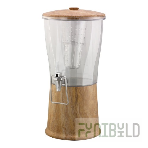 Service Ideas CBDRT3LIDMB Lid for CBDRT3 Stainless Steel with Travertine Marble Finish