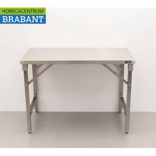Forbes Industries 7023W-30 24 Inch Square Collapsible Table Wood and Stainless Steel