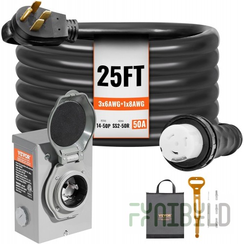 Henny Penny 59325@PF 7 Ft. Cord and Plug 6/4 50 Amp NEMA 15-50P
