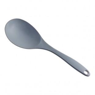 Tablecraft H3902GY 11-5/8 Inch Heat Resistant Serving Spoon Silicone Gray