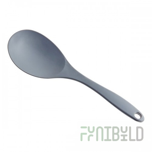 Tablecraft H3902GY 11-5/8 Inch Heat Resistant Serving Spoon Silicone Gray