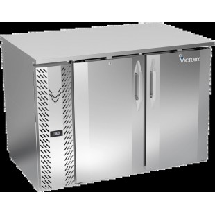 Victory VBB48HC-F-PT-B Pass-Thru Back Bar Refrigerator Food Rated Two-section