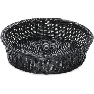 GET Enterprises WB-1551-BK 15-1/2 Inch Round Polypropylene Basket Black Break-Resistant GET Enterprises WB-1551-BK 15-1/2 Inch Round Polypropylene Basket Black Break-Resistant