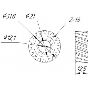 Gear Z=18 of the whipping machine B15