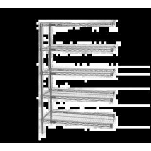 Eagle A5-74-2442C 42 Inch 5-Tier Wire Shelving Unit Chrome Finish with QuadTruss Design
