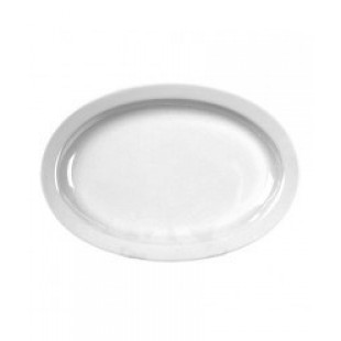 Thunder Group NS513W 13 Inch Platter Break-Resistant Oval White Melamine