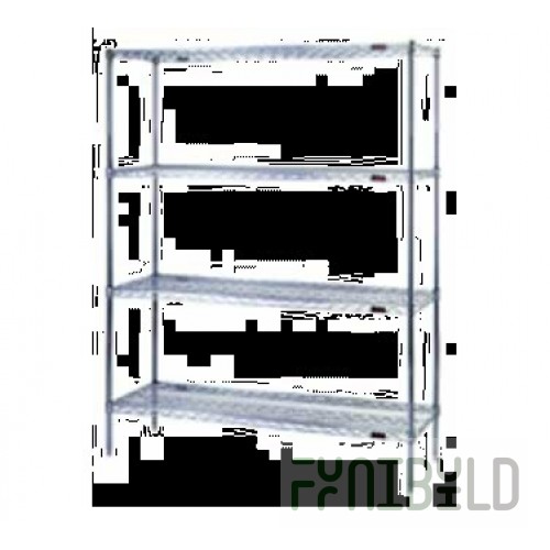 Eagle A4-74-2430C 30 Inch Add-On Shelving Unit 4 Tier Wire Chrome Finish