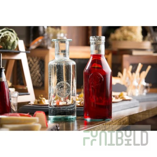 Tablecraft 6631 34 Oz Apothecary Bottle with Cork Stopper Glass