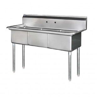 Blue Air BS3-18-12/N Sink 3-compartments No Drainboard