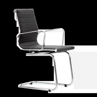 Chair NERON chrome leatherette black