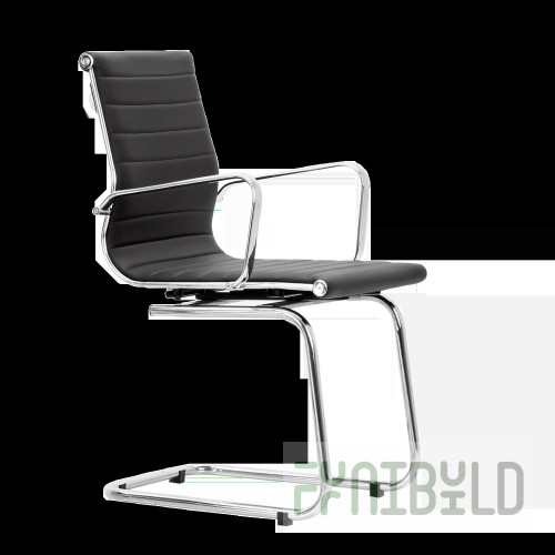 Chair NERON chrome leatherette black
