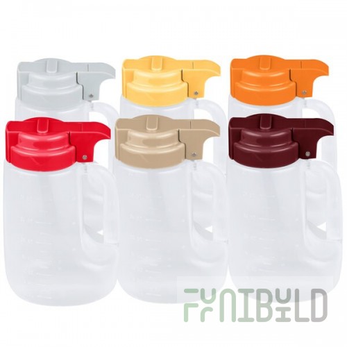 TableCraft PP32A Option 32 oz. Dispensers with Assorted Tops - 6/Pack