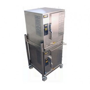 AccuTemp P61201E060 DBL 27 Inch Gas Boilerless Convection Steamer with Digital Controls 60000 BTU