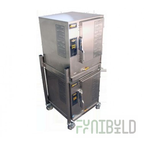 AccuTemp P61201E060 DBL 27 Inch Gas Boilerless Convection Steamer with Digital Controls 60000 BTU