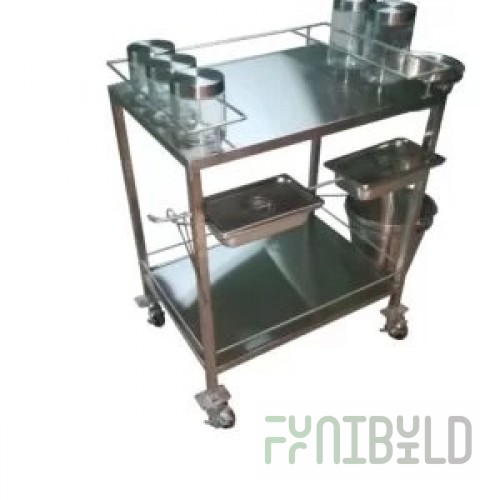 BauscherHepp VE-15158 31 Inch Buffet Table Steel Powder-coated with Bamboo