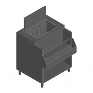 Hicold bar station NBMWL-7/7BKKR (700x700x850mm, with side)