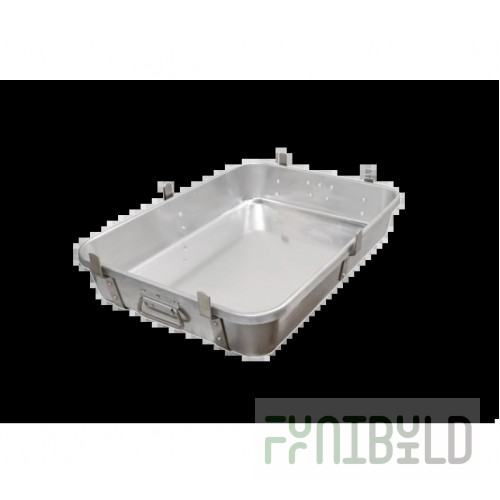 Omcan 81206 24 Inch Double Roaster Pan 10-Gauge Heavy-Duty Aluminum with Straps and Handles