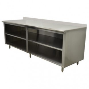 Advance Tabco EEK-SS-306-X 72 Inch Special Value Economy Work Table with Open Front Cabinet Base