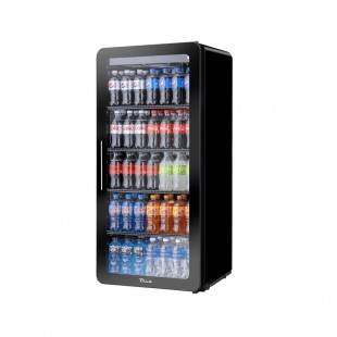 True Refrigeration CVM-11-HC~EGC01 24 Inch Refrigerated Merchandiser with Curved Door Black Stainless Steel