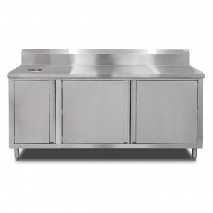 John Boos 4BU4R5-3648-R 48 Inch Beverage Unit Stainless Steel Cabinet Base with Hinged Doors