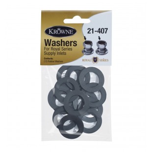 Optional 12 Pack Black Supply Inlet Washer Set for Royal Series, Krowne 21-407