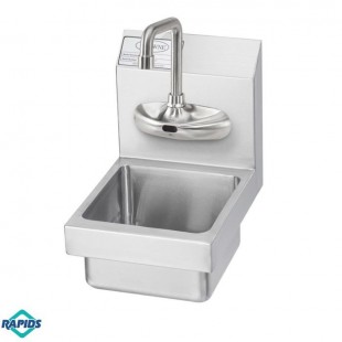 Krowne HS-61 9 Inch Wall Mount MiniMax Hand Sink with Electronic Sensor Faucet